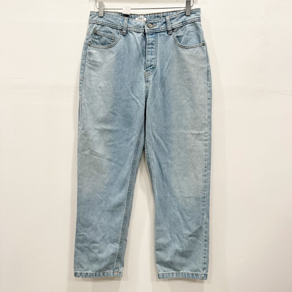 Roxy High Rise Straight Leg Jeans Light Wash Size 28